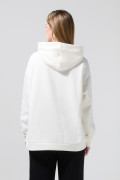 Buzo con capota crema oversize y diseño de Hello Kitty