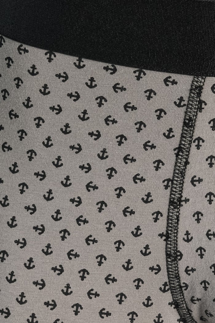 Bóxer midway brief-largo gris oscuro con diseños de anclas