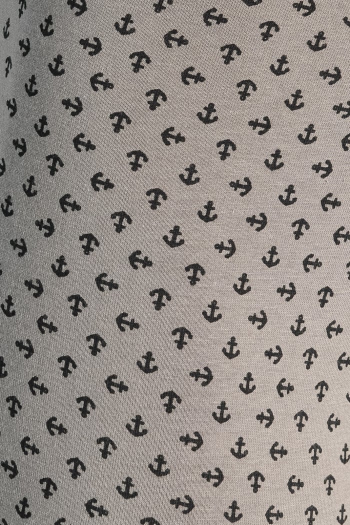 Bóxer midway brief-largo gris oscuro con diseños de anclas