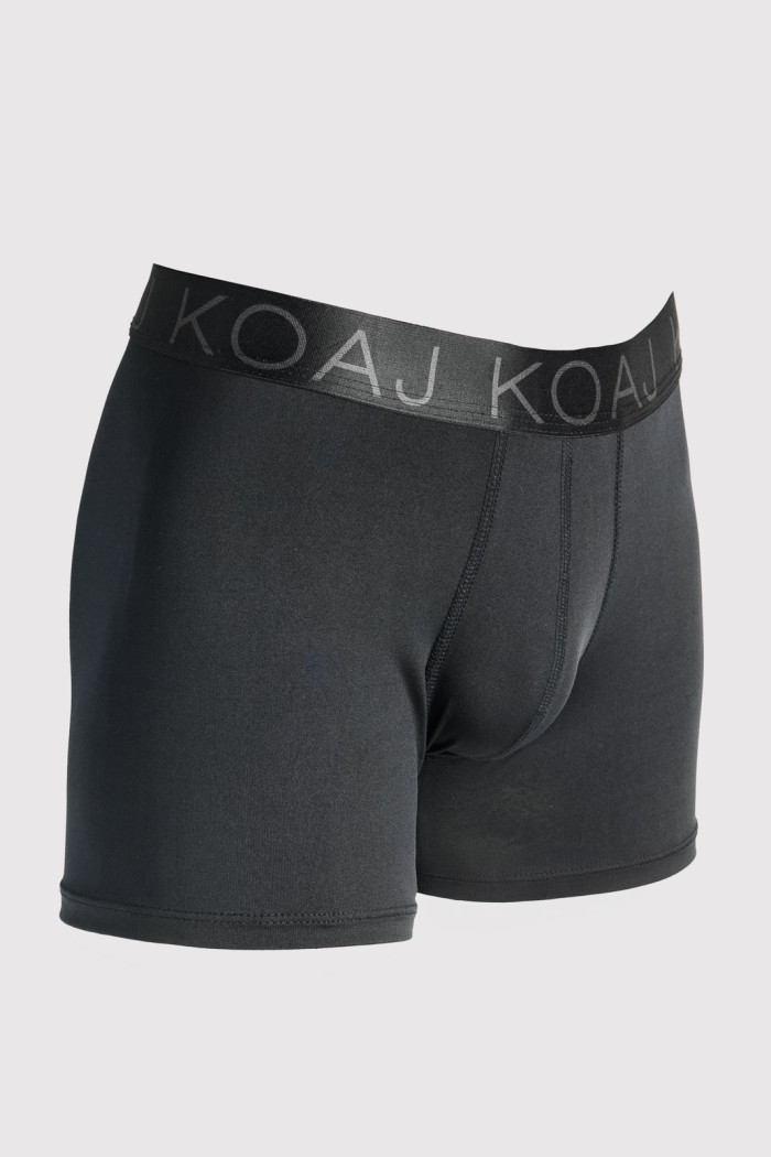 Bóxer azul intenso brief-medio con costuras planas