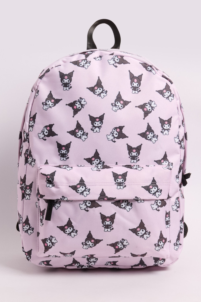 Maleta de Kuromi lila medio con correas ajustables