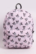 Maleta de Kuromi lila medio con correas ajustables