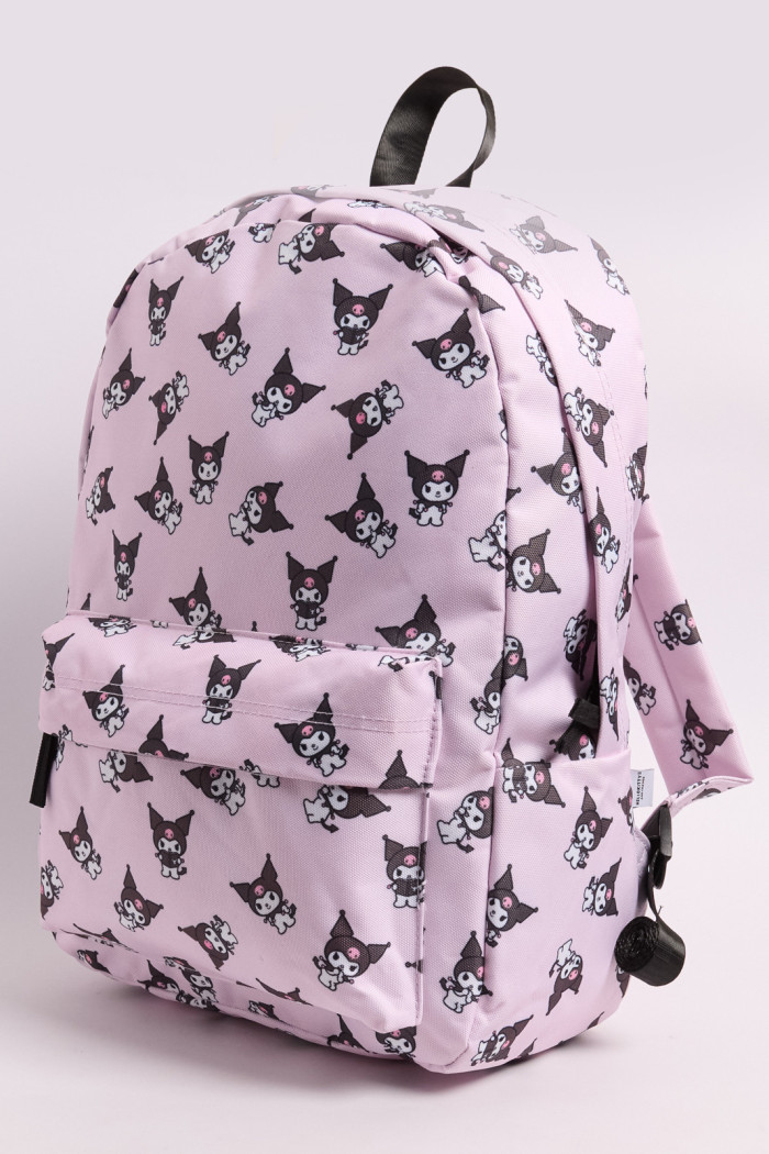 Maleta de Kuromi lila medio con correas ajustables