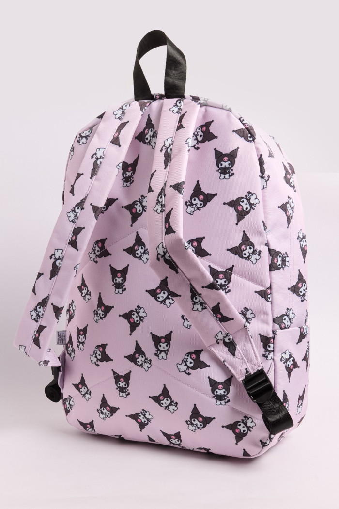 Maleta de Kuromi lila medio con correas ajustables