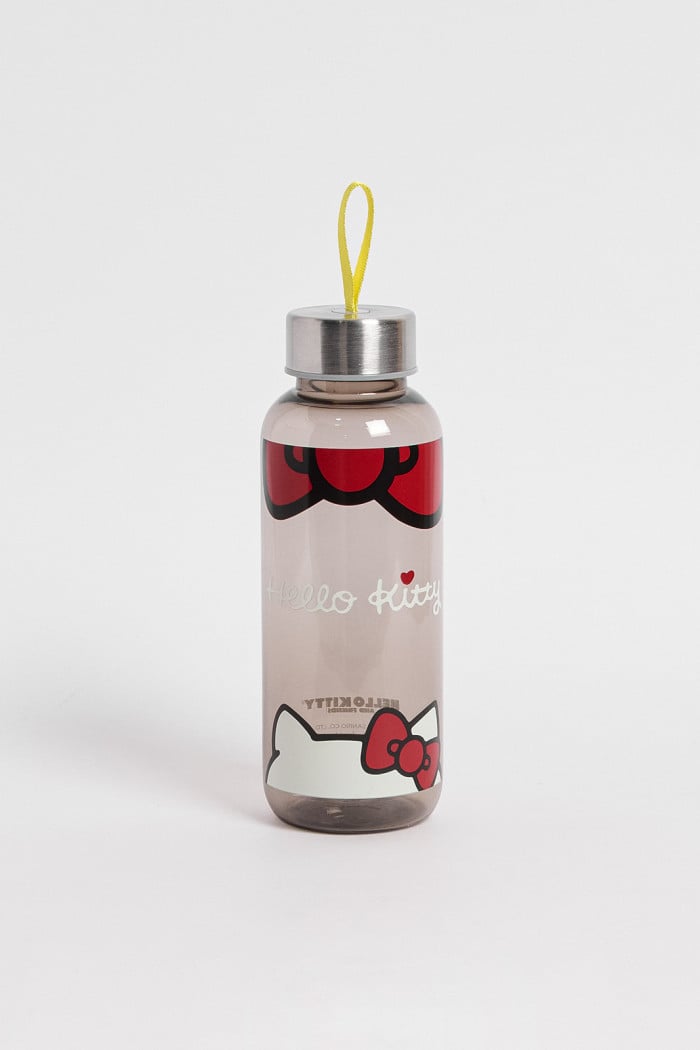 Botella de Hello Kitty unicolor con tapa removible