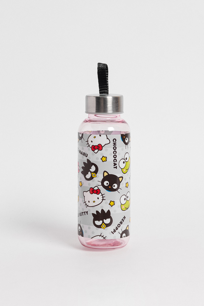 Botella de Hello Kitty unicolor con tapa removible