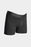Bóxer negro midway brief-largo con figuras continuas