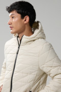 Chaqueta acolchada con cuello alto y capota unicolor