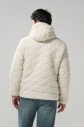 Chaqueta acolchada con cuello alto y capota unicolor