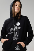 Buzo oversize con capota negro de Nightmare Before Christmas