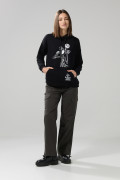 Buzo oversize con capota negro de Nightmare Before Christmas