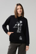Buzo oversize con capota negro de Nightmare Before Christmas