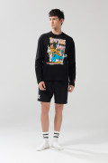 Camiseta manga larga negra con estampado de Mickey