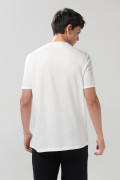 Camiseta con puños y cuello redondo en rib unicolor
