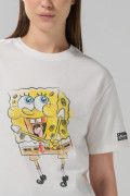 Camiseta de Bob Esponja crema clara manga corta