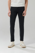 Jean ceñido gris oscuro slim con tiro bajo y bolsillos