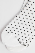 Medias tobilleras unicolores con puntos en contraste