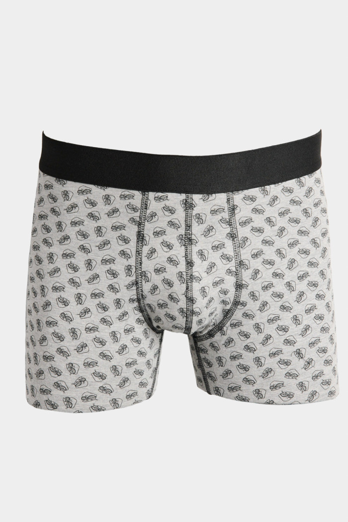 Bóxer midway brief-largo gris con diseños de Dexter