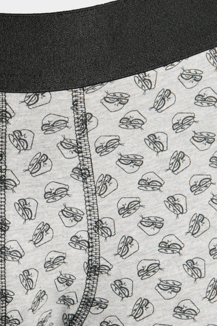 Bóxer midway brief-largo gris con diseños de Dexter