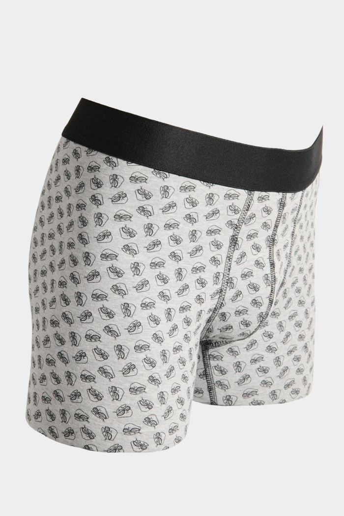 Bóxer midway brief-largo gris con diseños de Dexter