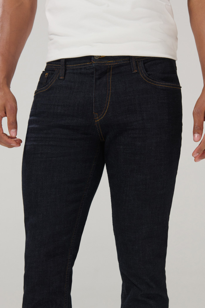 Jean tiro bajo azul intenso skinny ceñido con 5 bolsillos