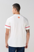 Camiseta de Burger King crema manga corta con hombro rodado