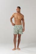 Bermuda crema clara playera con diseños y tiro bajo