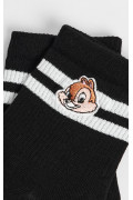 Medias a rayas cortas unicolores con diseño de Disney