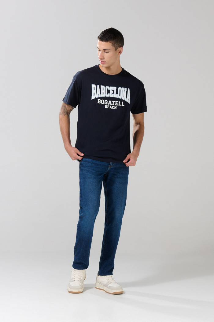 Jean tiro bajo azul oscuro slim con ajuste ceñido