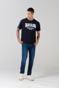 Jean tiro bajo azul oscuro slim con ajuste ceñido
