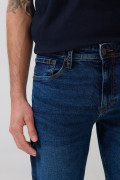 Jean tiro bajo azul oscuro slim con ajuste ceñido