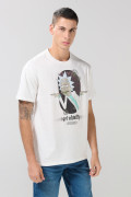 Camiseta crema clara de Rick and Morty manga corta