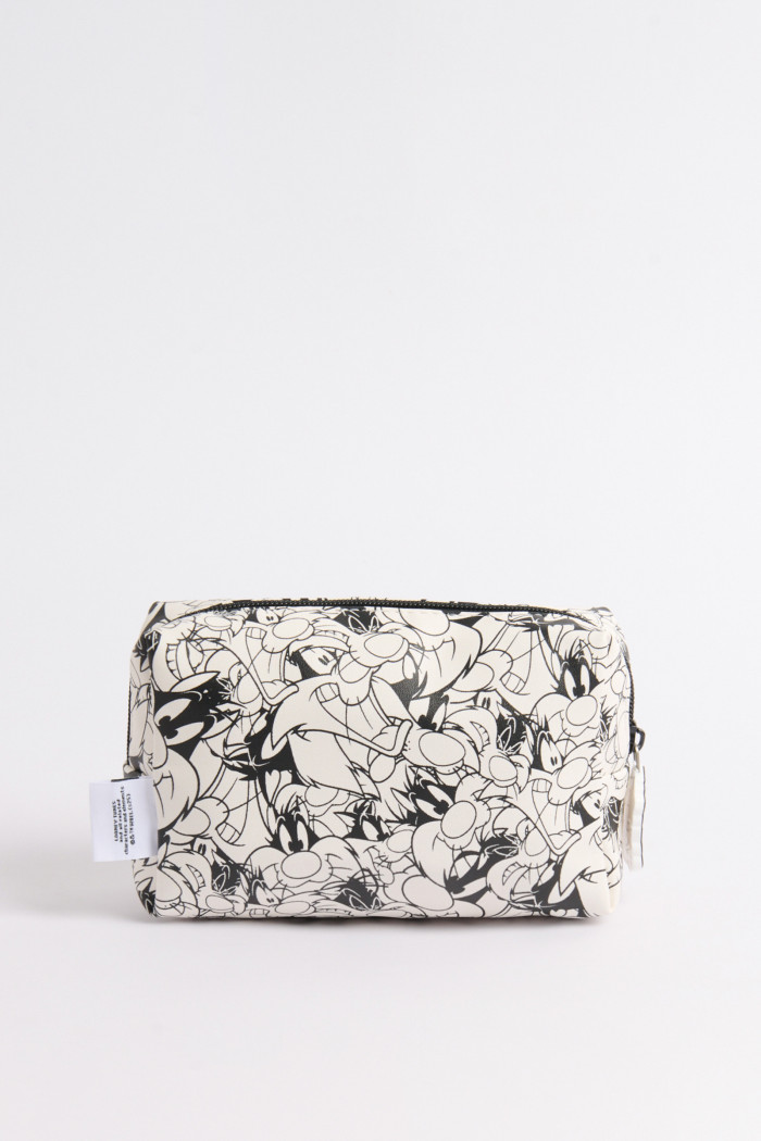 Cosmetiquera unicolor de Looney Tunes con cremallera