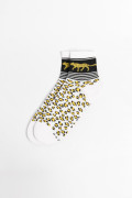 Medias cortas unicolores con diseños animal print