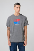 Camiseta de Rick and Morty gris intensa con cuello redondo