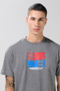 Camiseta de Rick and Morty gris intensa con cuello redondo