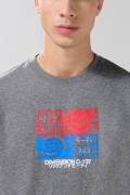 Camiseta de Rick and Morty gris intensa con cuello redondo