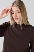 Camiseta oversize manga corta unicolor con aberturas