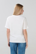 Camiseta manga corta crema con diseño de Stranger Things