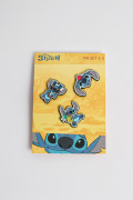 Set de pines X3 unicolores con diseños de Lilo y Stitch