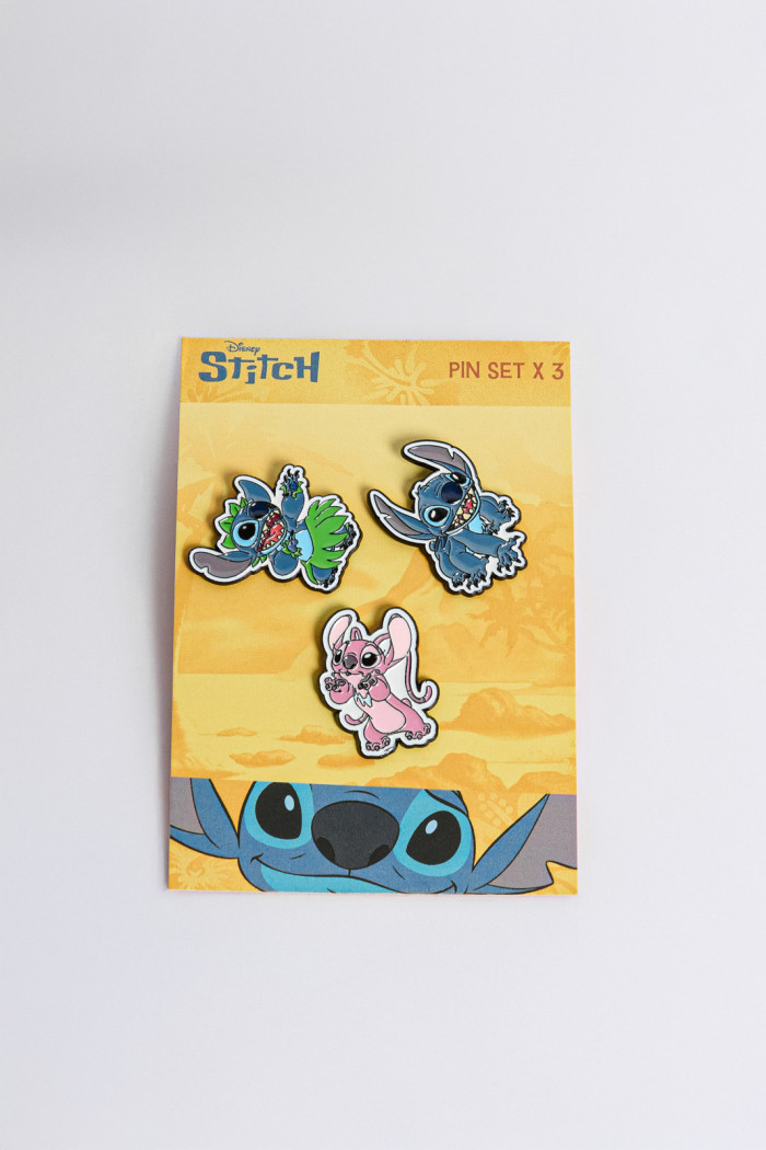 Set de pines unicolores X3 de Lilo y Stitch