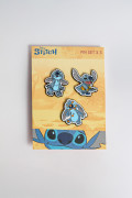 Set X3 de pines metálicos unicolores de Lilo y Stitch