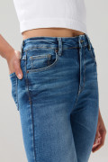 Jean súper tiro alto jegging azul medio con bolsillos