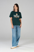 Camiseta de Stranger Things verde oscura con cuello redondo