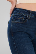 Jean jegging 5 bolsillos azul oscuro con tiro alto