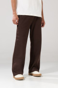 Pantalón jogger unicolor con cintura elástica y bolsillos