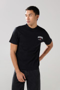 Camiseta cuello redondo negra con estampado de Harvard