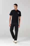 Camiseta cuello redondo negra con estampado de Harvard