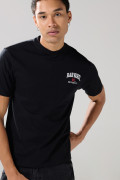Camiseta cuello redondo negra con estampado de Harvard