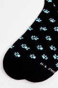 Medias cortas azules intensas con huellas y perrito